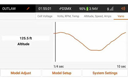 INTEGRIERTES BAROMETER für den Spektrum AR20410T 20-Kanal PowerSafe Telemetrieempfänger