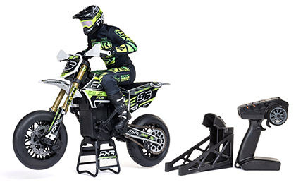 READY-TO-RUN for the Losi 1/4 Promoto-SM FXR Supermoto RTR RC Motorcycle